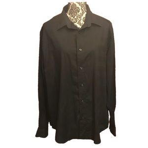 Perry Ellis Dark Blue Shirt Size XL